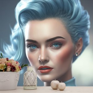 Mükemmel Makyajlı Mavi Saçlı Kadın Duvar Kağıtları Modelleri ve Fiyatları Dekoros'da. Tüm Türkiye'ye Poster Duvar Kağıdı Gönderilir.