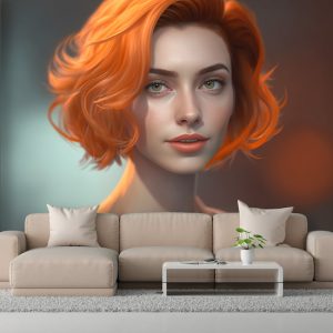 Sade Makyajlı Turuncu Saçlı Kadın Duvar Kağıtları Modelleri ve Fiyatları Dekoros'da. Tüm Türkiye'ye Poster Duvar Kağıdı Gönderilir.