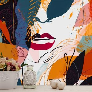 Soyut Kadın Yüzü Renkli Duvar Kağıdı Modelleri ve Fiyatları Dekoros'da. Tüm Türkiye'ye Poster Duvar Kağıtları Gönderilir.