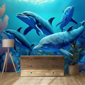 Sualtı 3D Balinalar Canlı Renkler Duvar Kağıdı Modelleri ve Fiyatları Dekoros'da. Tüm Türkiye'ye Poster Duvar Kağıdı Gönderilir.