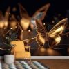3D Altın Parıltılı Kelebekler Tek Parça Modern Duvar Kağıdı YH-02218