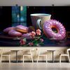 Kahve ve Donutlar Modern Cafe Duvar Kağıdı YC-0124