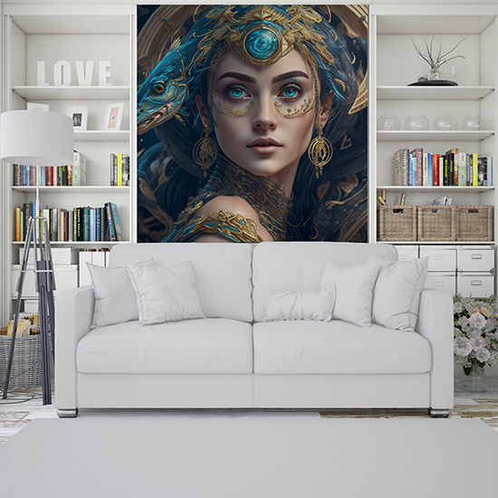 Balık Kadını Burçlar Poster Duvar Kağıdı Tek Parça YS-02148