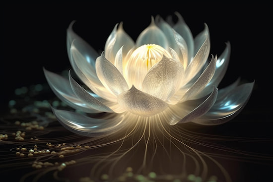 3D Parlak Lotus Çiçeği Tek Parça Modern Duvar Kağıtları YF-02211