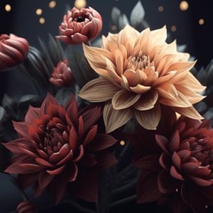3D Canlı Kasımpatı Çiçekleri Modern Duvar Kağıdı YF-02181
