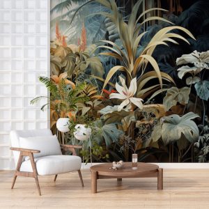 Tropikal Bitkiler Orman Manzarası Duvar Kağıdı YD-02384