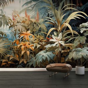 Tropikal Bitkiler Orman Manzarası Duvar Kağıdı YD-02384