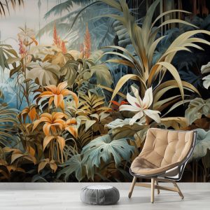 Tropikal Bitkiler Orman Manzarası Duvar Kağıdı YD-02384
