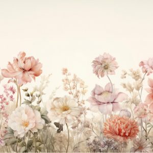 Bahar Çiçekleri Soft Tek Parça Duvar Kağıdı YF-02372