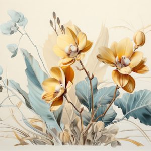 Suluboya Leylak Çiçeği Tek Parça Salon Duvar Kağıdı YF-02373