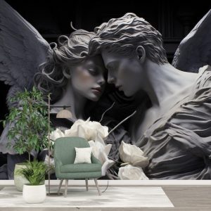 Yunan Mitolojisi Eros ve Psyche Tek Parça Duvar Kağıdı YM-02388