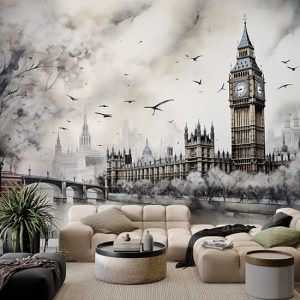 Londra Manzara Duvar Kağıdı Tek Parça YD-02411
