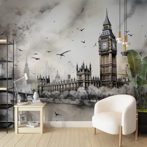 Londra Manzara Duvar Kağıdı Tek Parça YD-02411
