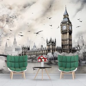 Londra Manzara Duvar Kağıdı Tek Parça YD-02411
