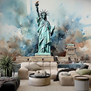 Özgürlük Heykeli Duvar Kağıdı Tek Parça YD-02415