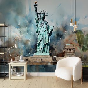 Özgürlük Heykeli Duvar Kağıdı Tek Parça YD-02415