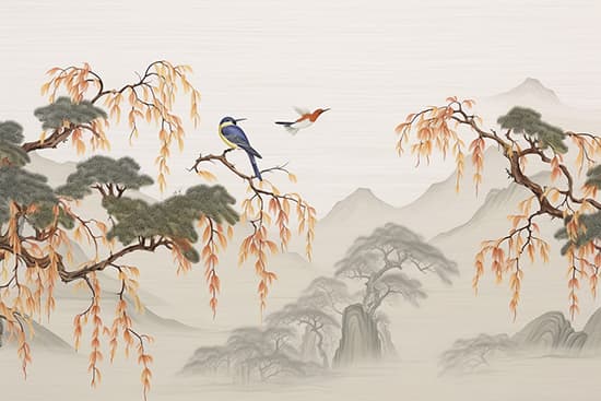 Ağaçtaki Kuşlar Poster Duvar Kağıdı YD-02401