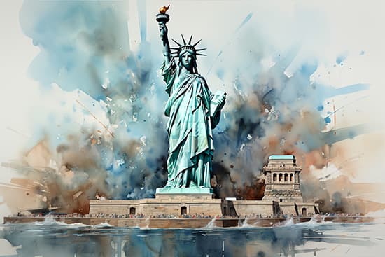 Özgürlük Heykeli Duvar Kağıdı Tek Parça YD-02415