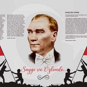 Atatürk Köşesi Okul Duvar Kağıdı İstiklal Marşı ve Gençliğe Hitabe DKO-2