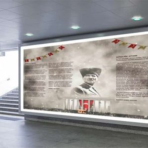 Atatürk İlkokul ve Lise Duvar Kağıdı Tek Parça DKO-5