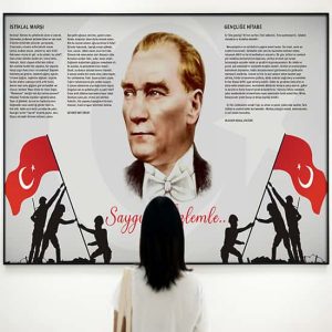 Atatürk Köşesi Okul Duvar Kağıdı İstiklal Marşı ve Gençliğe Hitabe DKO-2