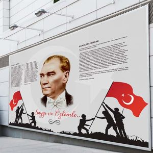 Atatürk Köşesi Okul Duvar Kağıdı İstiklal Marşı ve Gençliğe Hitabe DKO-2