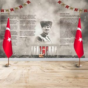 Atatürk İlkokul ve Lise Duvar Kağıdı Tek Parça DKO-5