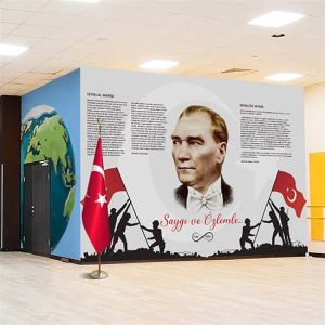 Atatürk Köşesi Okul Duvar Kağıdı İstiklal Marşı ve Gençliğe Hitabe DKO-2