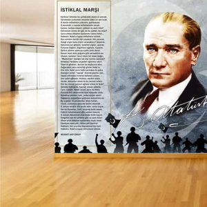 Kampanyalı Atatürk Köşesi Poster Duvar Kağıdı Tek Parça 200 x 150 DKO-4