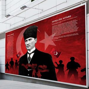 Atatürk İstiklal Marşı ve Gençliğe Hitabe Okul Duvar Kağıdı DKO-3