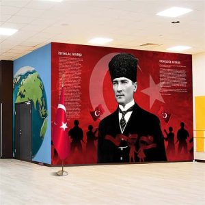 Atatürk İstiklal Marşı ve Gençliğe Hitabe Okul Duvar Kağıdı DKO-3