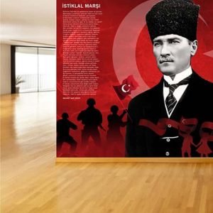 Atatürk İstiklal Marşı ve Gençliğe Hitabe Okul Duvar Kağıdı DKO-3