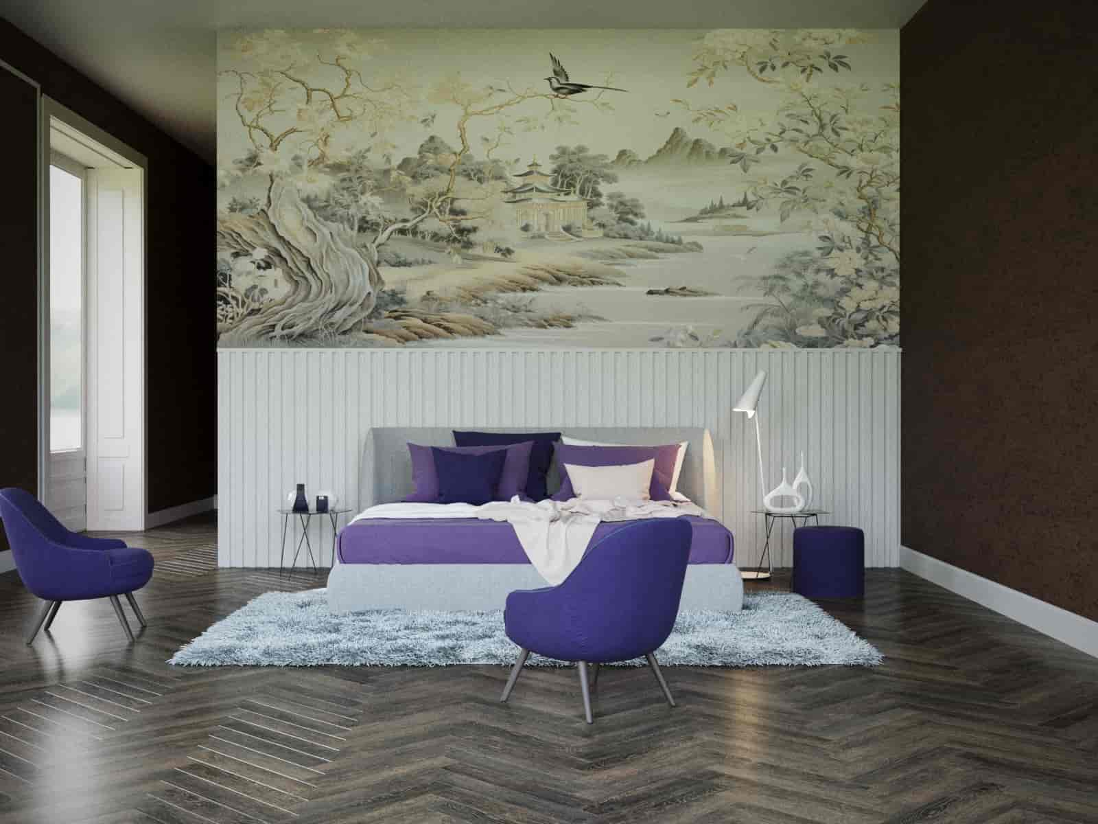 Kahverengi Otel Odası Duvar Kağıdı WLF 20401 / 1-15
