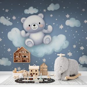 Suluboya Ayıcıklı Çocuk Odası Duvar Kağıdı YCO-02488