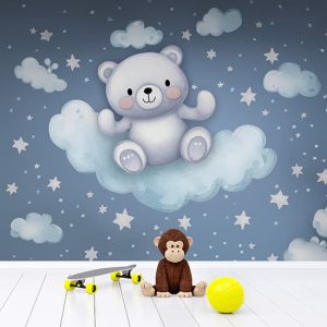 Suluboya Ayıcıklı Çocuk Odası Duvar Kağıdı YCO-02488