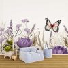 Mor Çiçek ve Kelebekler Çocuk Odası Duvar Kağıdı YCO-02539
