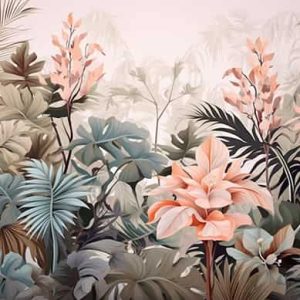 Bahar Çiçekleri Duvar Kağıdı Tek Parça ve Kolay Montaj YD-02444