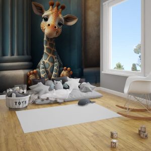 Kampanyalı Duvar Kağıdı 3D Yavru Zürafa Bebek Ve Çocuk Odası Poster 200x150 YCO-00348