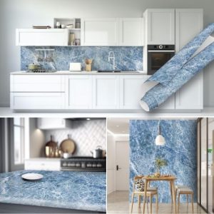 Mavi Mermer Desenli Kendinden Yapışkanlı Folyo 45 cm ve 90 cm Rulo Çeşitleri Dekoros'ta. Banyo, Duvar, Masa, Tezgah ve Dolap Kaplama. Şimdi Tıkla!