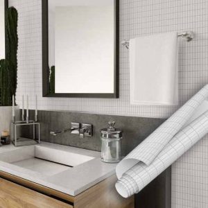 Mat Beyaz Porselen Görünümlü Mozaik Desenli Yapışkanlı Folyo 45 cm ve 90 cm Rulo Çeşitleri Dekoros'ta! Kaplama Kağıdı ve Fayans Desenli Folyolar için Tıkla!