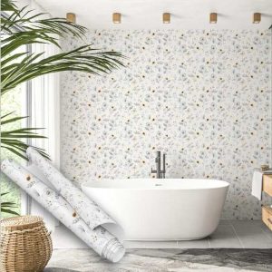 Pastel Mavi Sarı Renkli Çiçekli Yapışkanlı Folyo, PVC Sticker Rulo Modelleri Dekoros.com'da. Suya Dayanıklı, Tezgah Arası Kaplama Folyosu Şimdi Satın Al!