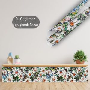 Beyaz Papatyalar Yapışkanlı Folyo, Çiçekli 45 cm ve 90 cm Rulo Çeşitleri Dekoros'ta! Kendinden Yapışkanlı, Desen Takipli, Kaplama Folyoları için Tıkla!