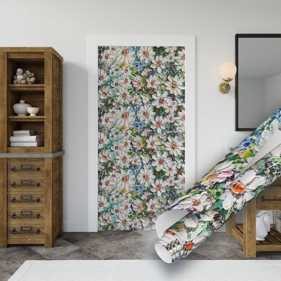 Beyaz Papatyalar Yapışkanlı Folyo, Çiçekli 45 cm ve 90 cm Rulo Çeşitleri Dekoros'ta! Kendinden Yapışkanlı, Desen Takipli, Kaplama Folyoları için Tıkla!