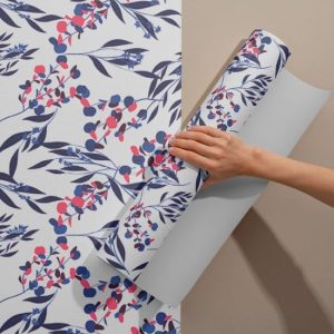 Pembe Mor Çiçekler Desenli Yapışkanlı Folyo 45 cm ve 90 cm Rulo Çeşitleri Dekoros'ta! Kendinden Yapışkanlı, Desen Takipli, Kaplama Folyolarını Şimdi İncele!