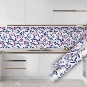 Pembe Mor Çiçekler Desenli Yapışkanlı Folyo 45 cm ve 90 cm Rulo Çeşitleri Dekoros'ta! Kendinden Yapışkanlı, Desen Takipli, Kaplama Folyolarını Şimdi İncele!