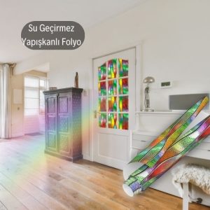 Renkli Cam Şeffaf Yapışkanlı Folyo 45 cm ve 90 cm Rulo Çeşitleri Dekoros'ta! Kendinden Yapışkanlı, Duşakabin, Banyo, Duş Kaplama Folyoları için Hemen Tıkla!
