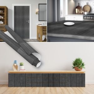 Siyah Ahşap Panel Desenli Yapışkanlı Folyo 45 cm ve 90 cm Rulo Çeşitleri Dekoros'ta. Tezgah, Banyo, Duvar ve Masa Kaplamaya Uygun. Şimdi Tıkla.