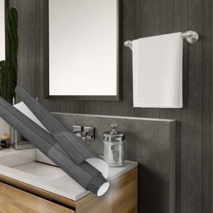 Siyah Ahşap Panel Desenli Yapışkanlı Folyo 45 cm ve 90 cm Rulo Çeşitleri Dekoros'ta. Tezgah, Banyo, Duvar ve Masa Kaplamaya Uygun. Şimdi Tıkla.