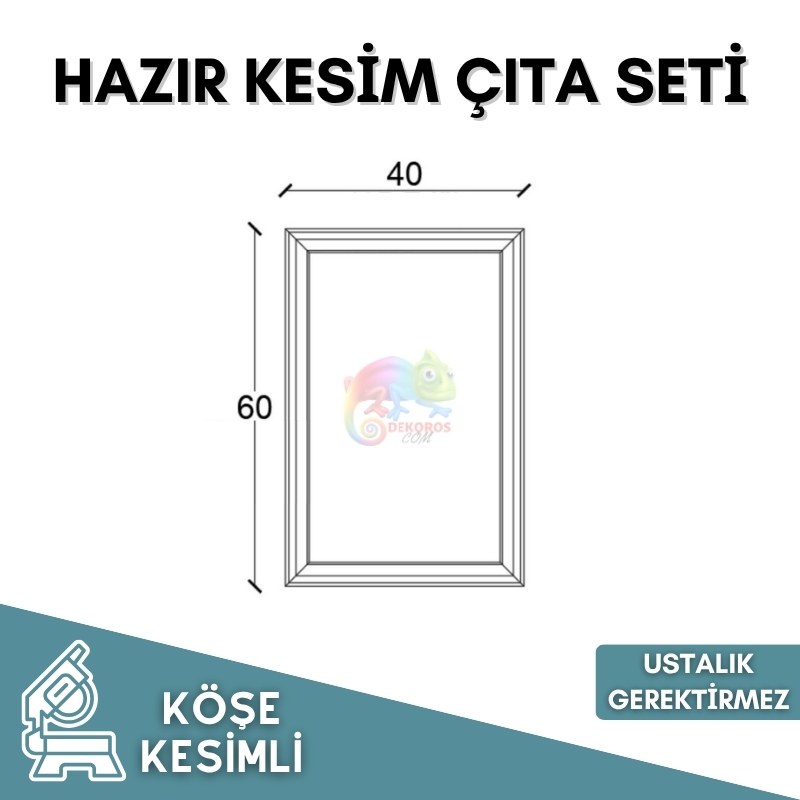 Hazır Kesim Yarım Duvar Çıta Seti Kendin Yap Kolay Uygulama 010