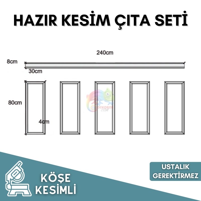 Ustalık Gerektirmeyen Kendinden Yapışkanlı Çıta Seti 012